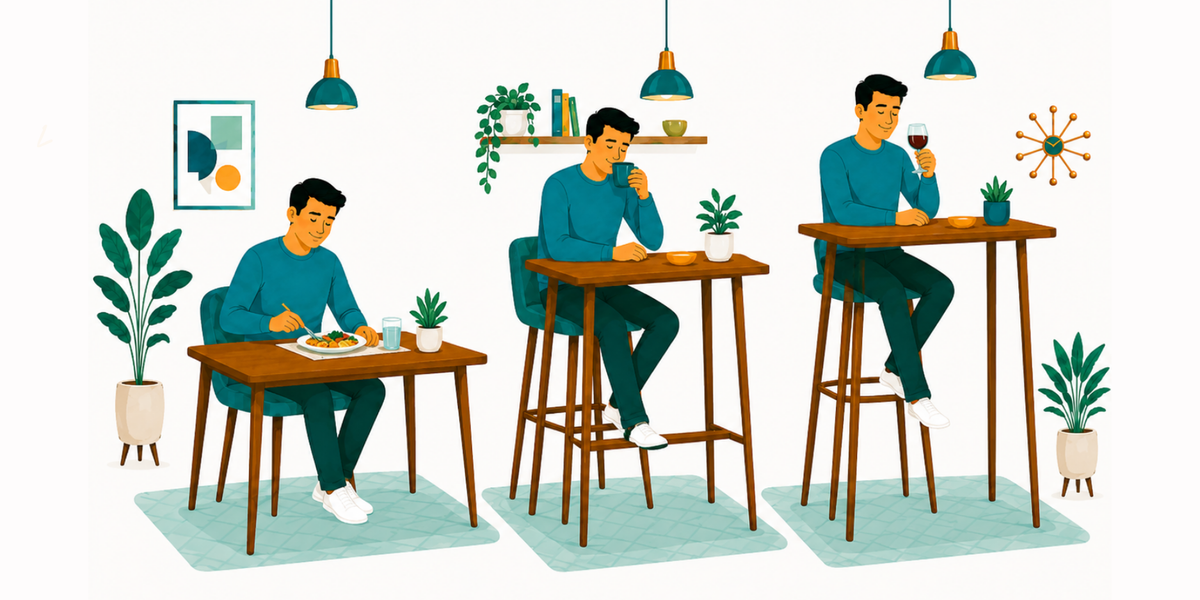 Counter Height vs. Bar Height Dining Tables