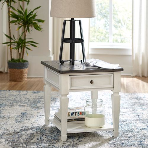 Liberty Furniture Allyson Park Wire Brushed White End Table
