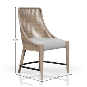 Heritage Coastal Breeze Living Cane Back Host Chair in Sand Finish