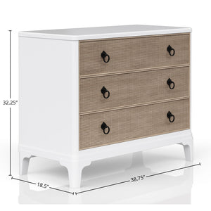 Heritage Coastal Breeze Living 3-Drawer Hall Chest in White Finish