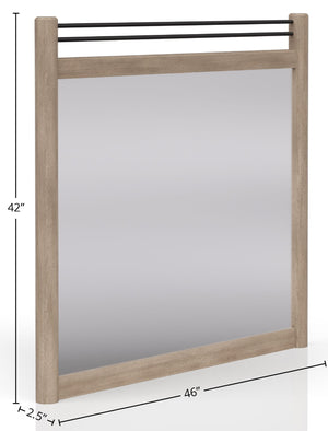 Heritage Coastal Breeze Living Poster Mirror in Sand Finish