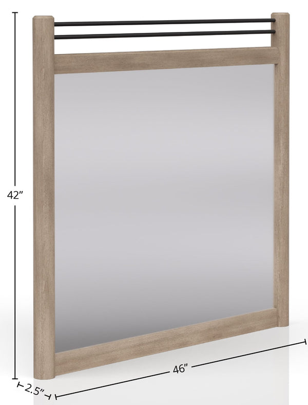 Heritage Coastal Breeze Living Poster Mirror in Sand Finish
