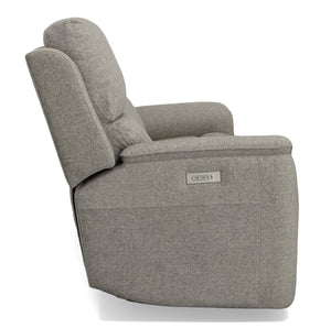 Flexsteel Henry Fog Zero Gravity Fabric Triple Power Reclining Sofa