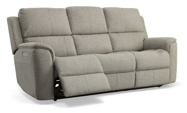 Flexsteel Henry Fog Zero Gravity Fabric Triple Power Reclining Sofa