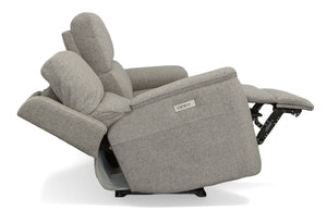 Flexsteel Henry Fog Zero Gravity Fabric Triple Power Reclining Sofa