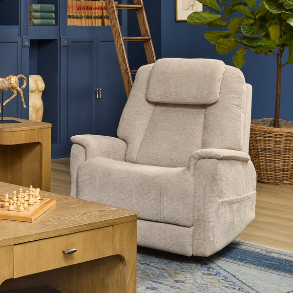 Zecliner Model 3+ Petite Fabric Power Lift Recliner with Power Headrest, Lumbar, Heat & Massage Ceramic