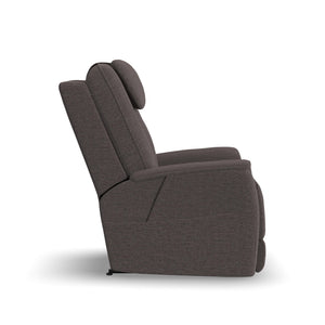 Flexsteel Zecliner Model 3+ Umber Fabric Power Rocking Recliner with Power Headrest, Power Lumbar, Heat & Air Massage