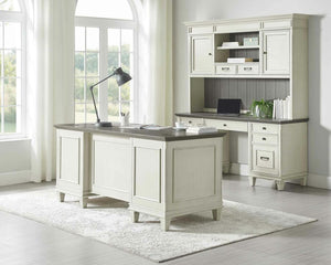 Martin Harford Antique White Credenza & Hutch Set