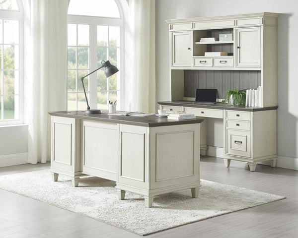 Martin Harford Antique White Credenza & Hutch Set