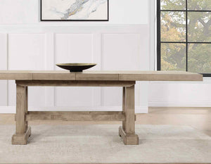 Steve Silver Napa 5-Piece 72-108-Inch Dining Table & 4 Side Chairs Set In Weathered Sand