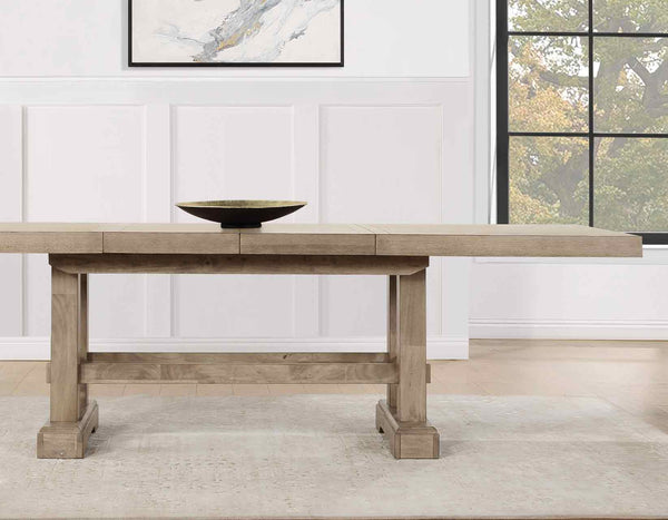 Steve Silver Napa 5-Piece 72-108-Inch Dining Table & 4 Side Chairs Set In Weathered Sand