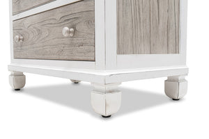 Seawinds Islamorada Clean White & Grey Distressed Grey 5-Drawer Chest