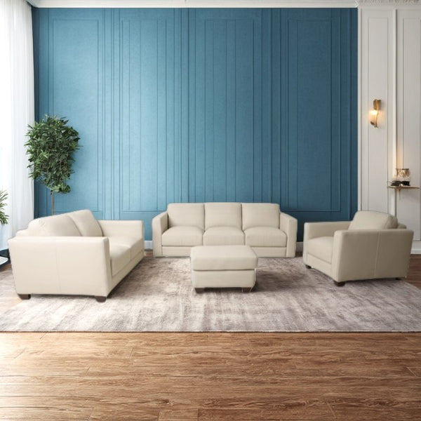 Hudsons Furniture Shilo Leather Sofa in Oslo Pebble