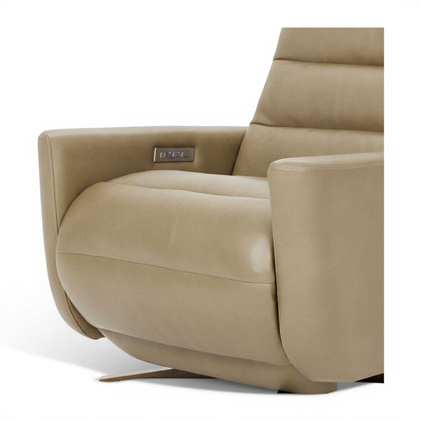 American Leather Cirrus Comfort Solace Recliner In Leather Titan Sand