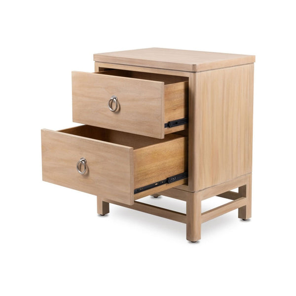 Seawinds Monterey Sandstone 2-Drawer Electrified Nightstand