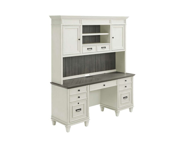 Martin Harford Antique White Credenza & Hutch Set