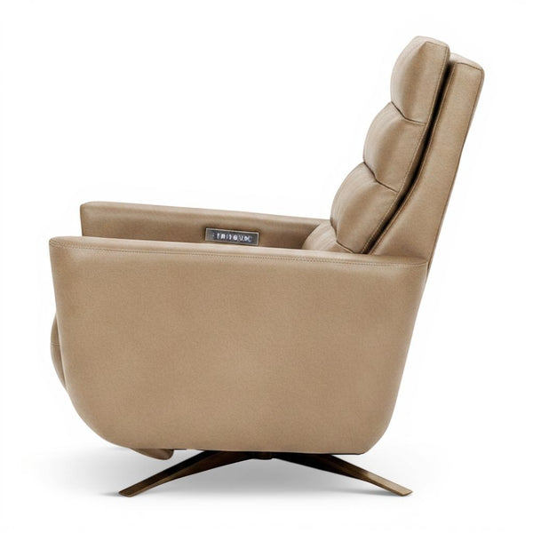 American Leather Cirrus Comfort Solace Recliner In Leather Titan Sand