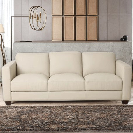 Hudsons Furniture Shilo Leather Sofa in Oslo Pebble