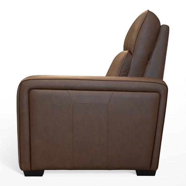 Flexsteel Sense Italian Leather Power Recliner with Power Headrest, Lumbar & Pulse in Espresso