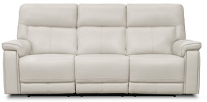 Moto Motion Harmony Triple Power Sofa with Home Theater & Middle Speaker & Air Massage & 3-Zone Heating & Zero Gravity In Sorrento Dove Leather