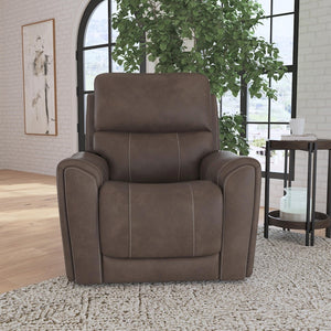 Flexsteel Carter Cappuccino Power Recliner with Power Headrest & Lumbar