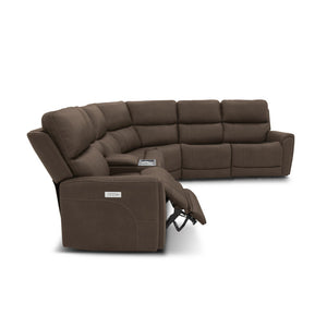 Flexsteel Latitudes Carter Cappuccino Fabric Sectional