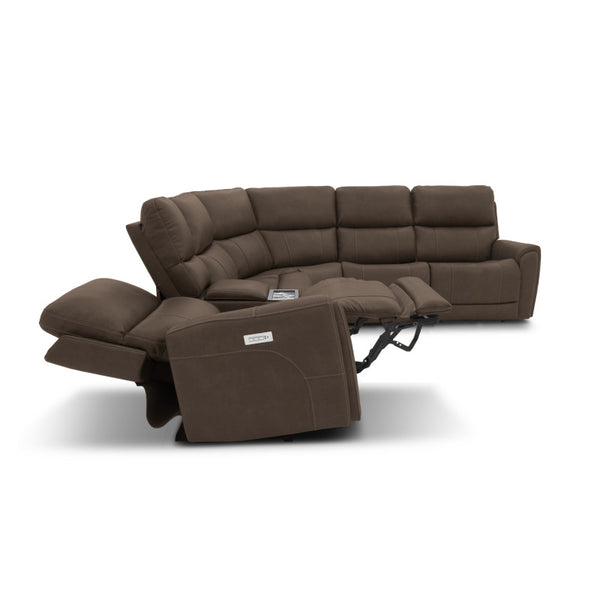 Flexsteel Latitudes Carter Cappuccino Fabric Sectional