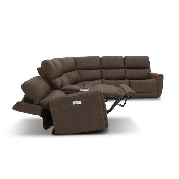 Flexsteel Latitudes Carter Cappuccino Fabric Sectional