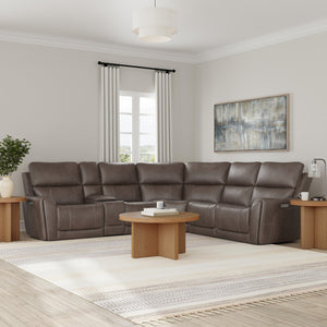 Flexsteel Latitudes Carter Cappuccino Fabric Sectional