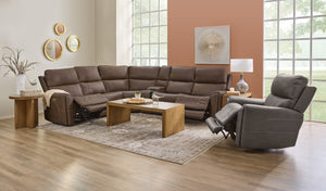 Flexsteel Latitudes Carter Cappuccino Fabric Sectional