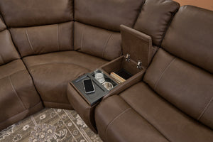Flexsteel Latitudes Carter Cappuccino Fabric Sectional