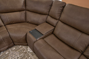 Flexsteel Latitudes Carter Cappuccino Fabric Sectional