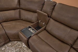 Flexsteel Latitudes Carter Cappuccino Fabric Sectional