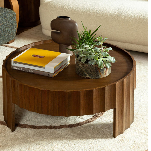 Dovetail Furniture Cadwell Coffee Table in Brown