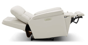Moto Motion Harmony Recliner with Home Theater & Multi Media & Air Massage, 3-Zone Heating & Zero Gravity In Sorrento Dove Leather