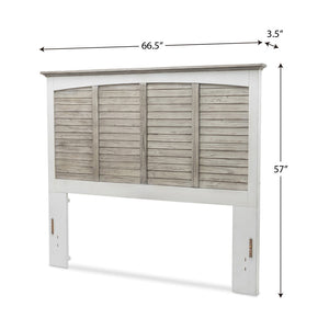 Seawinds Islamorada Clean White & Grey King Headboard