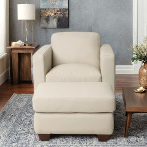 Hudsons Furniture Shilo Leather Chair in Oslo Pebble