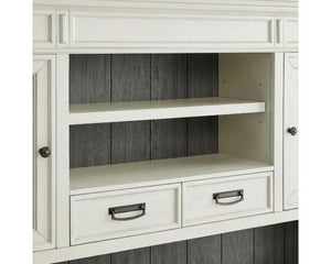 Martin Harford Antique White Credenza & Hutch Set