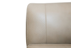 Flexsteel Sense Italian Leather Power Reclining Sofa with Power Headrest, Lumbar & Pulse in Greige