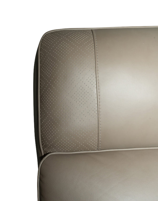 Flexsteel Sense Italian Leather Power Reclining Sofa with Power Headrest, Lumbar & Pulse in Greige
