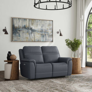 Flexsteel Sawyer Marine Leather Power Reclining Loveseat