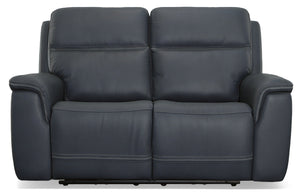 Flexsteel Sawyer Marine Leather Power Reclining Loveseat