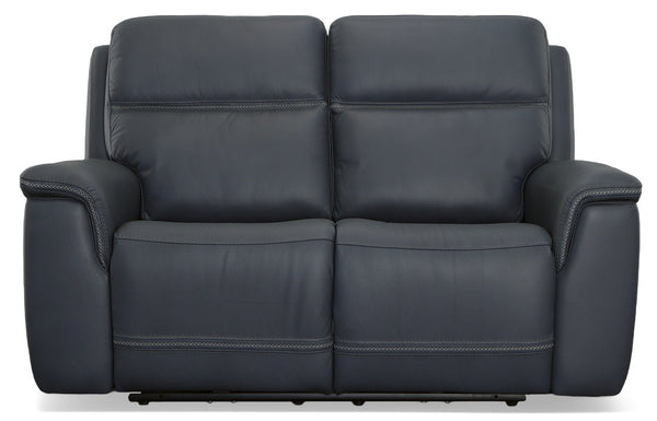 Flexsteel Sawyer Marine Leather Power Reclining Loveseat