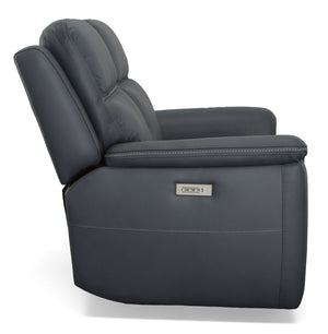 Flexsteel Sawyer Marine Leather Power Reclining Loveseat