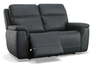 Flexsteel Sawyer Marine Leather Power Reclining Loveseat