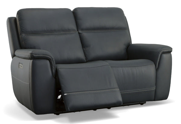 Flexsteel Sawyer Marine Leather Power Reclining Loveseat