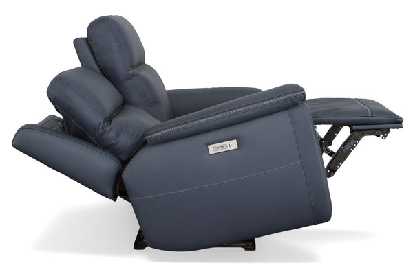 Flexsteel Sawyer Marine Leather Power Reclining Loveseat