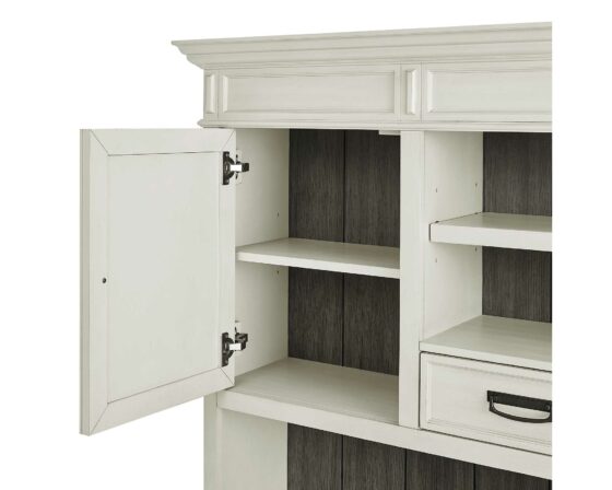Martin Harford Antique White Credenza & Hutch Set