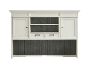 Martin Harford Antique White Credenza & Hutch Set