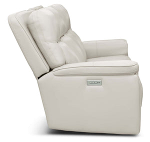 Moto Motion Harmony Triple Power Sofa with Home Theater & Middle Speaker & Air Massage & 3-Zone Heating & Zero Gravity In Sorrento Dove Leather